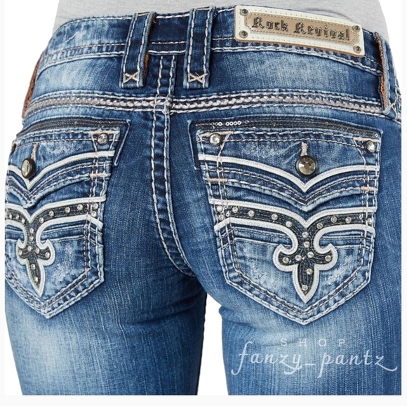 Rock Revival Denim - Rock Revival Ellis Skinny Jean Rhinestons 26